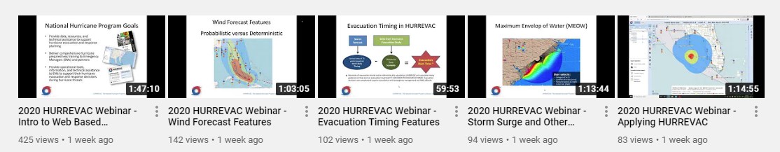HURREVAC Webinars on YouTube